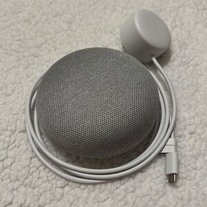 Google Home Mini Smart Speaker Voice Control Assistant light gray